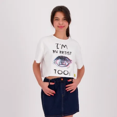 T-shirt crop fille I'M AN ARTIST TOO ! - KONTAKT