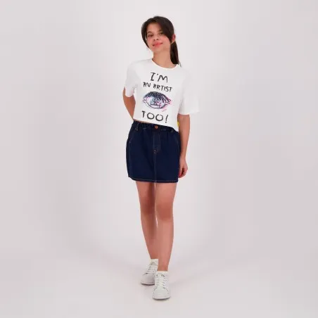 T-shirt crop fille I'M AN ARTIST TOO ! - KONTAKT