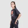 T-shirt crop fille manches courtes avec revers LIFE IS GOOD - KONTAKT