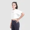 T-shirt crop fille manches courtes avec revers MISS ADORABLE - KONTAKT