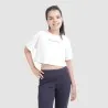 T-shirt crop fille manches courtes avec revers MISS ADORABLE - KONTAKT