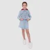 Jupe fille en jeans avec bande coté - KONTAKT