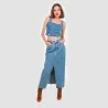 Jupe maxi femme en jeans - MAHA - KONTAKT
