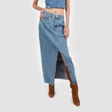 Jupe maxi femme en jeans - MAHA - KONTAKT