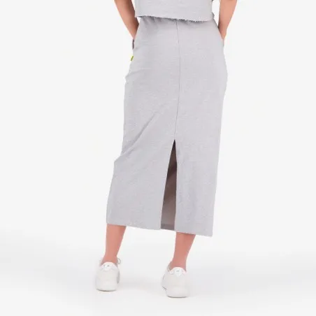Jupe midi femme avec bande à la taille croisée - KONTAKT