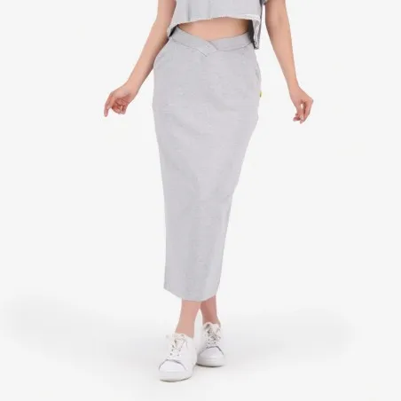 Jupe midi femme avec bande à la taille croisée - KONTAKT
