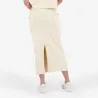 Jupe midi femme avec bande à la taille croisée - KONTAKT