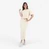 Jupe midi femme avec bande à la taille croisée - KONTAKT