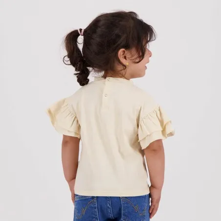 T-shirt bébé fille manches courtes avec volant STARFISH - KONTAKT
