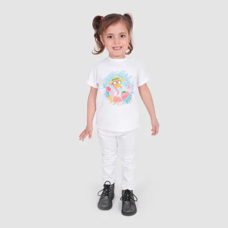T-shirt bébé manches courtes avec revers FLAMINGO - KONTAKT