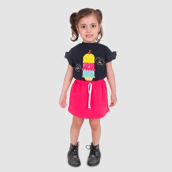 T-shirt bébé manches courtes avec volant - KONTAKT