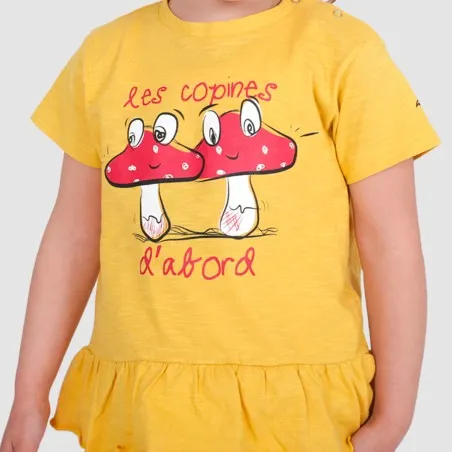 T-shirt bébé manches courtes avec volant LES COPINES D'ABORD - KONTAKT