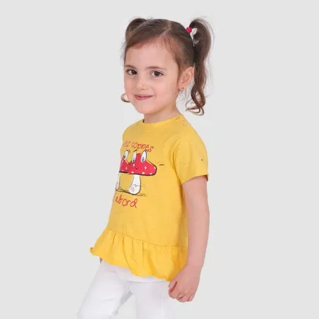 T-shirt bébé manches courtes avec volant LES COPINES D'ABORD - KONTAKT