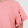 T-shirt crop fille manches courtes avec volant - KONTAKT