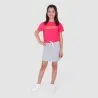 T-shirt crop fille manches courtes bas élastique KONTAKT - KONTAKT