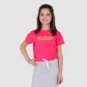 T-shirt crop fille manches courtes bas élastique KONTAKT - KONTAKT