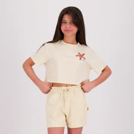 T-shirt crop fille manches courtes ÉTOILE DE MER - KONTAKT