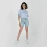 T-shirt crop fille manches courtes LA VILLA BLEUE - KONTAKT