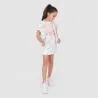 T-shirt crop fille manches courtes noué BALLERINE - KONTAKT