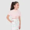 T-shirt crop fille manches courtes noué BALLERINE - KONTAKT