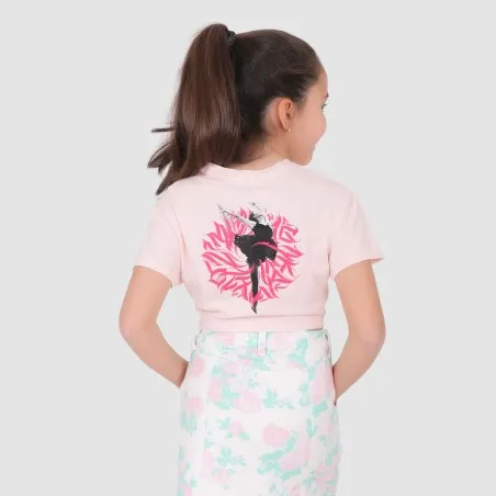 T-shirt crop fille manches courtes noué BALLERINE - KONTAKT