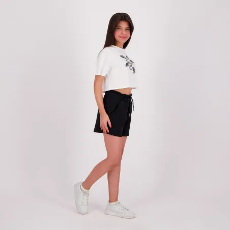 T-shirt crop fille manches courtes TORTUE - KONTAKT