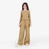 T-shirt crop fille manches longues avec broderie - KONTAKT