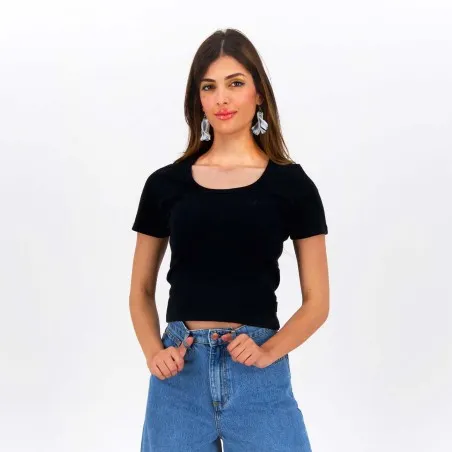 T-shirt décolleté femme manches courtes - KONTAKT