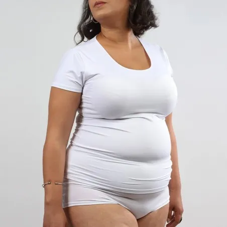 T-shirt demi manche grandes tailles en microfibre extensible - KONTAKT
