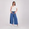 T-shirt femme manche dénudé avec broderie - KONTAKT