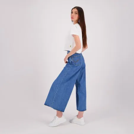 T-shirt femme manche dénudé avec broderie - KONTAKT
