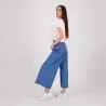 T-shirt femme manche dénudé avec broderie - KONTAKT