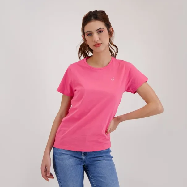 T-shirt femme manches courtes avec broderie - KONTAKT