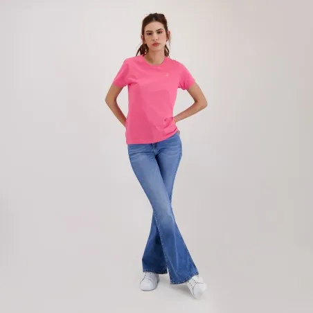 T-shirt femme manches courtes avec broderie - KONTAKT