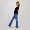 T-shirt femme manches courtes avec broderie - KONTAKT
