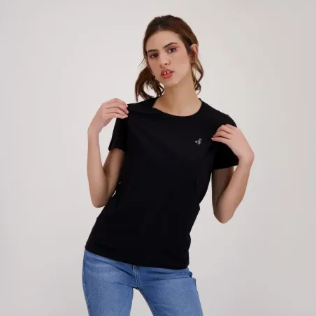 T-shirt femme manches courtes avec broderie - KONTAKT