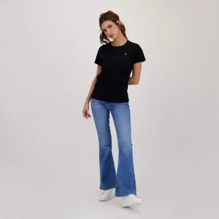 T-shirt femme manches courtes avec broderie - KONTAKT