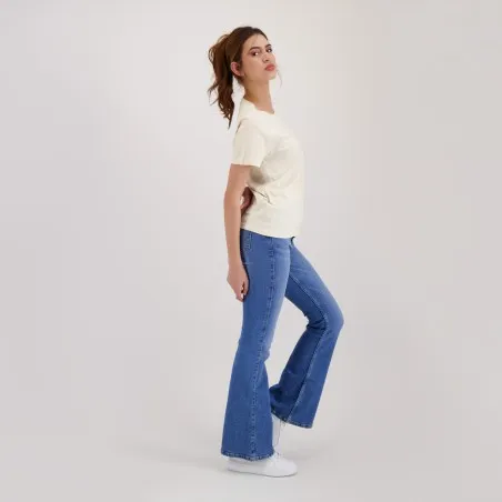 T-shirt femme manches courtes avec broderie - KONTAKT
