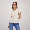 T-shirt femme manches courtes avec broderie - KONTAKT