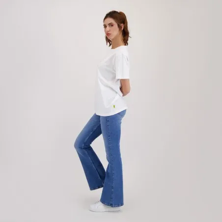T-shirt femme manches courtes avec broderie - KONTAKT