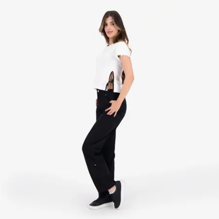 T-shirt femme manches courtes avec noeuds sur le cotés - KONTAKT