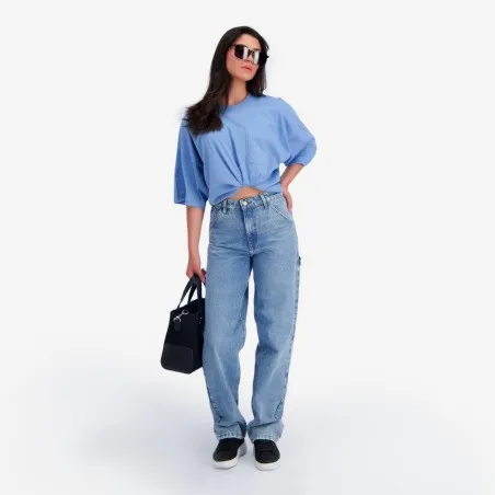 T-shirt oversized sur taille avec poche plaqué - KONTAKT