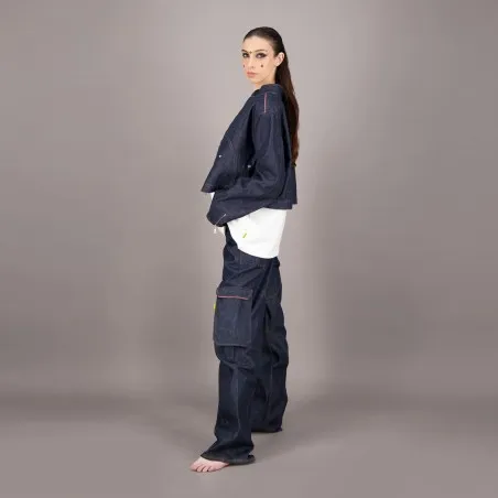 Baggy unisexe avec des poches détachables en jeans Selvedge And Raw Look - TUNIS FASHION WEEK 2024 - KONTAKT