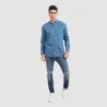 Chemise col tunisien homme en jeans - TAMIM - KONTAKT