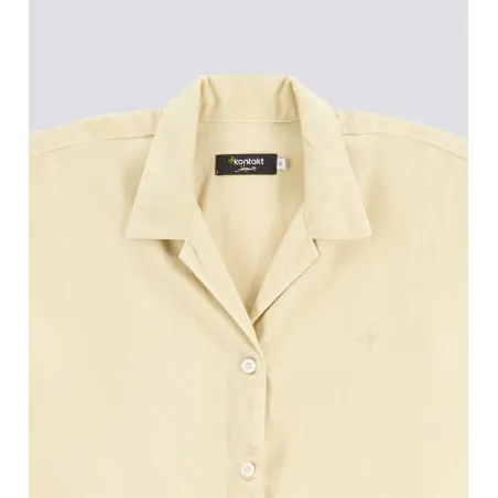 Chemise cropped femme avec nœud en jeans - TAHANI - KONTAKT