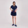 Chemise cropped femme avec nœud en jeans - TAHANI - KONTAKT