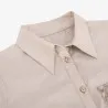 Chemise femme avec poche plaquée en chaine & trame - KONTAKT