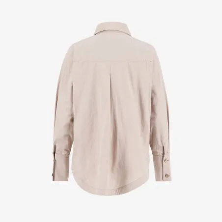 Chemise femme avec poche plaquée en chaine & trame - KONTAKT