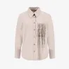 Chemise femme avec poche plaquée en chaine & trame - KONTAKT