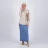 Chemise femme avec poche plaquée en chaine & trame - KONTAKT